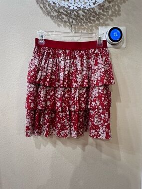 Sunday’s Cherry Blossom Ansel Tiered Ruffled Skirt in size XS 0